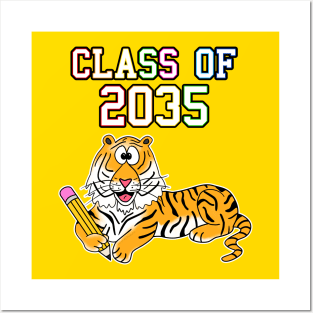 Class Of 2035 Tiger First Day Of School Posters and Art